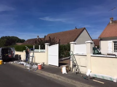 Portail aluminium et clôture PVC blanc 41700 CONTRES
