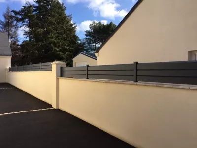 Clôture aluminium lames persiennées 41700 CONTRES